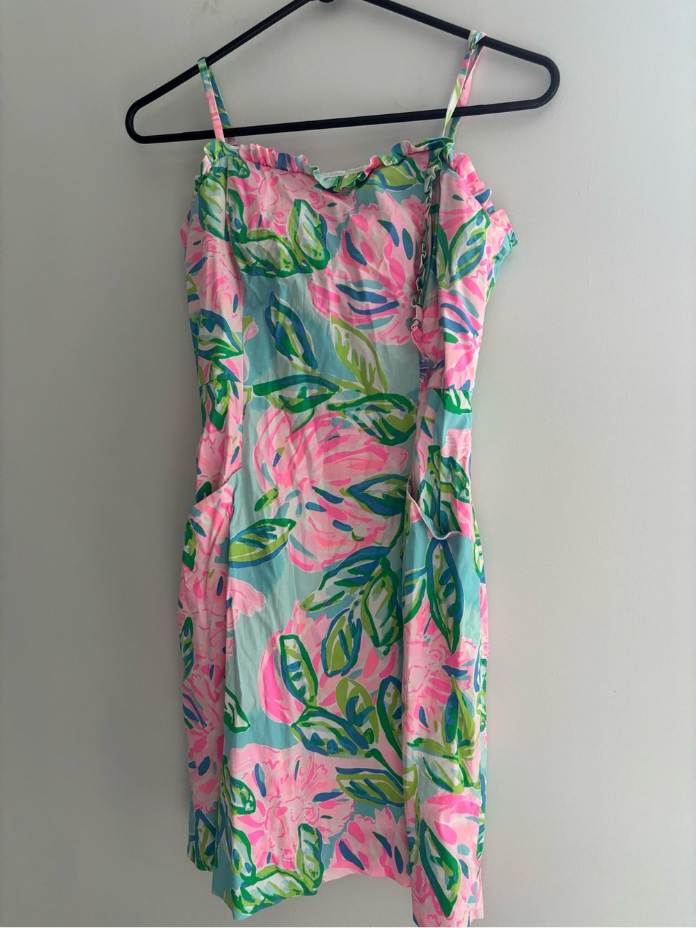 Lilly Pulitzer Pink & Aqua Floral Midi Sundress